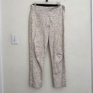 Leopard spotted crop dress pants